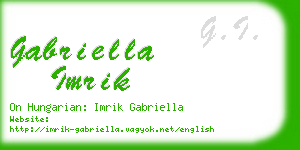 gabriella imrik business card